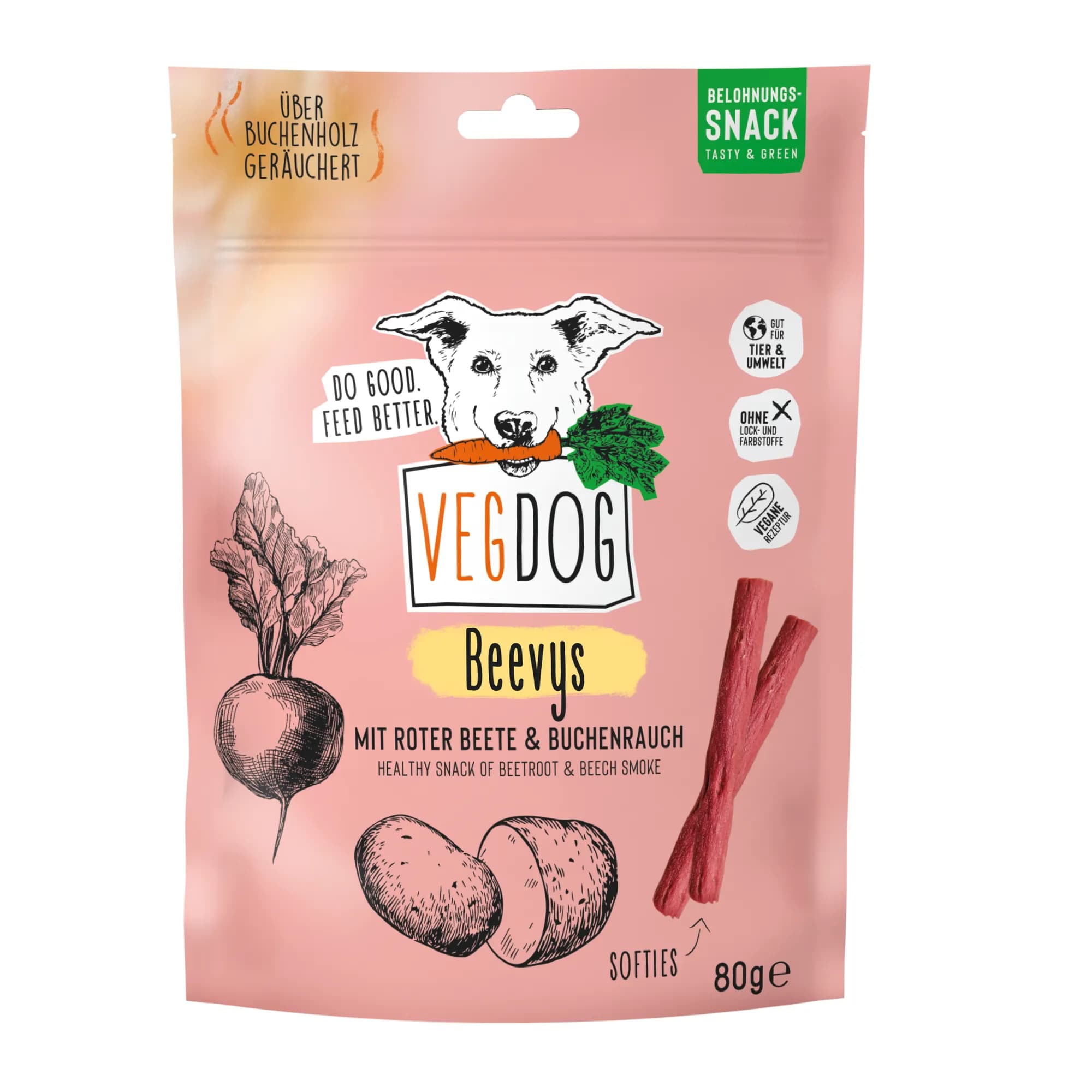 VEGDOG BEEVYS Schmackhafte Hundebelohnung 80 g