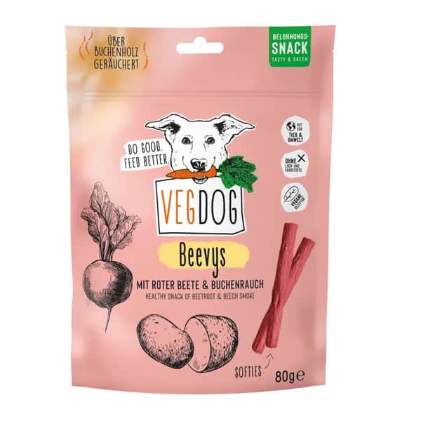 VEGDOG BEEVYS Schmackhafte Hundebelohnung 80 g