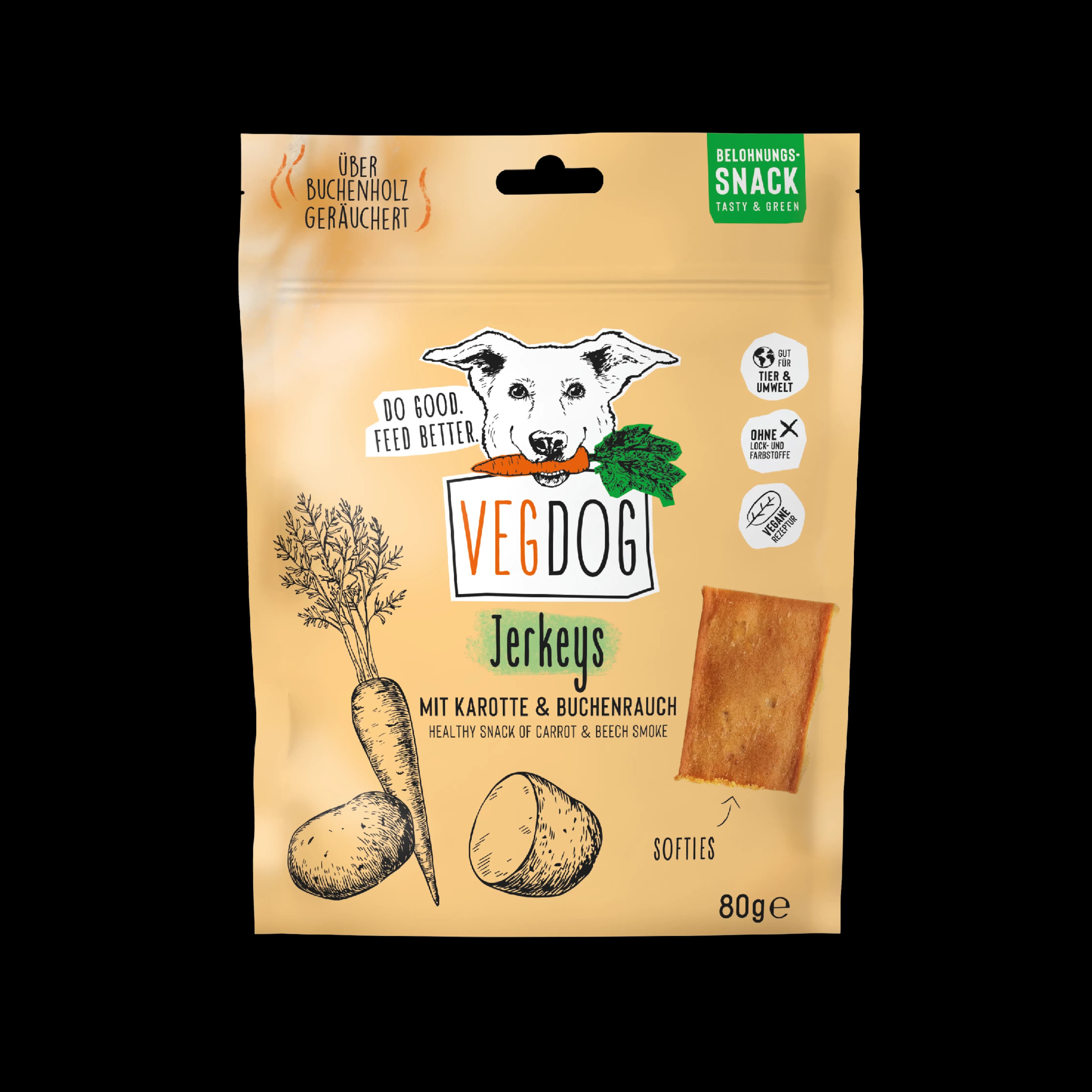 VEGDOG JERKEYS Gesunde Hundebelohnung 80 g