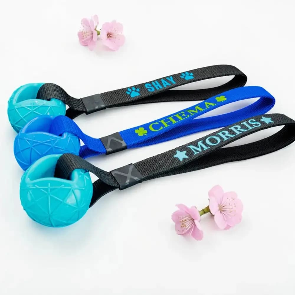 Hundeball Moby optional mit Wurfschlaufe oder Wurfgurt