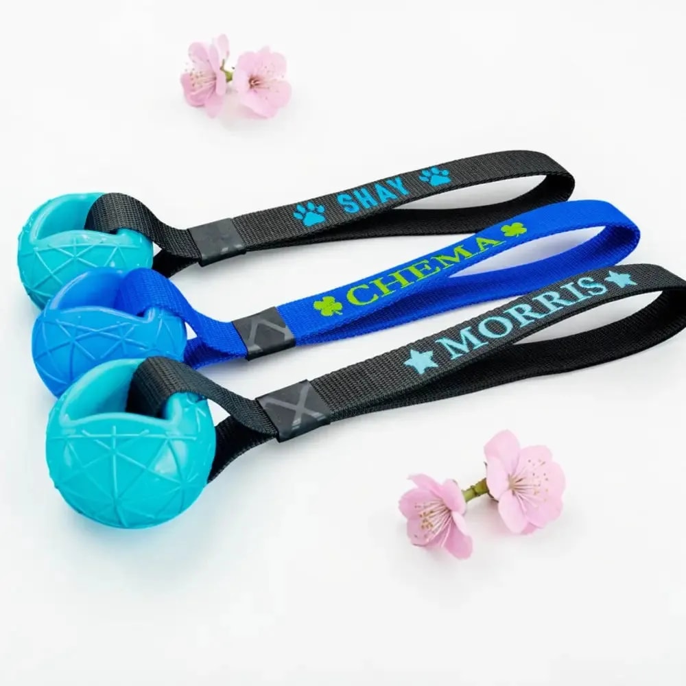 Hundeball Moby optional mit Wurfschlaufe oder Wurfgurt