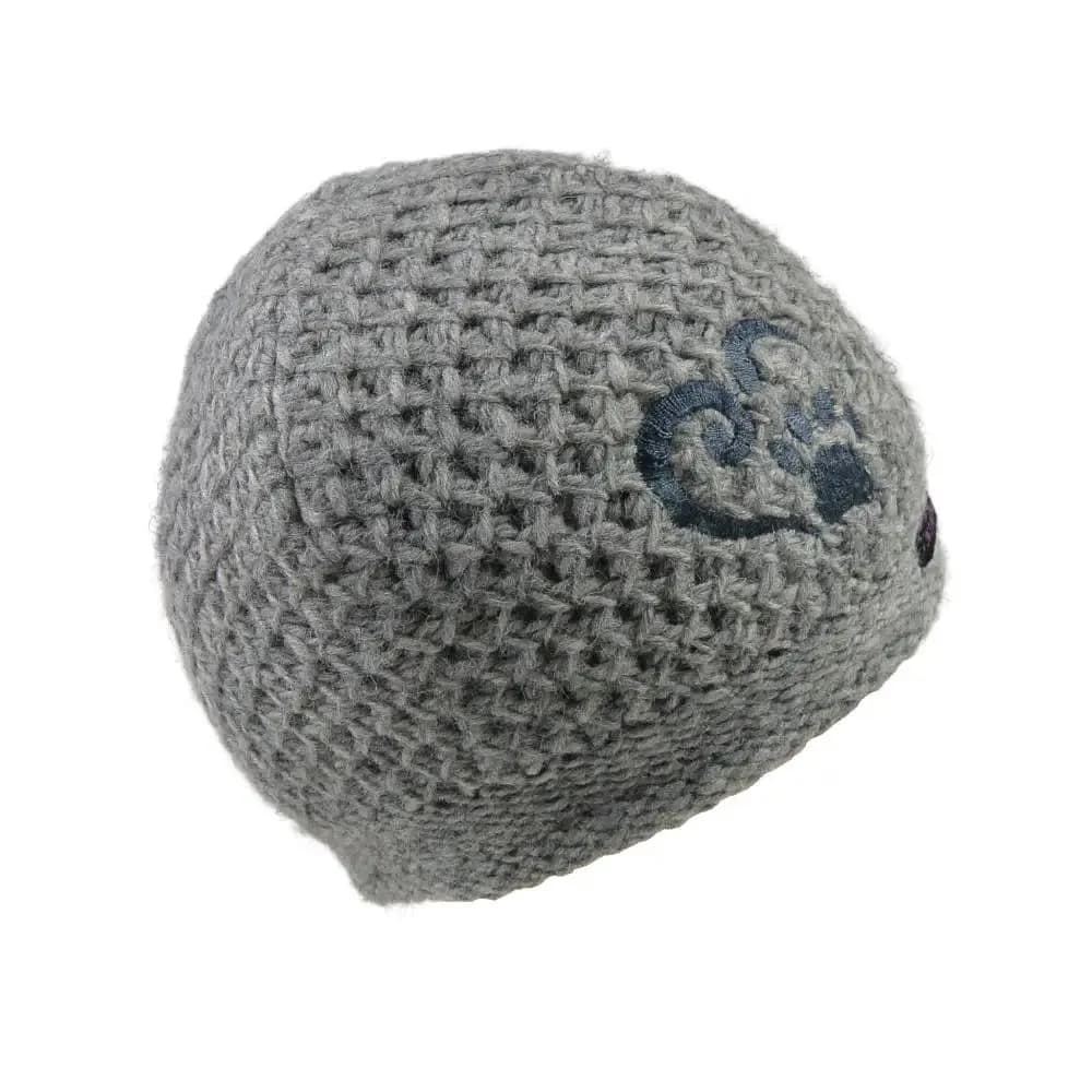 Kurze Beanie Mütze Neava aus Wolle mit Pfote&Herz Stickerei