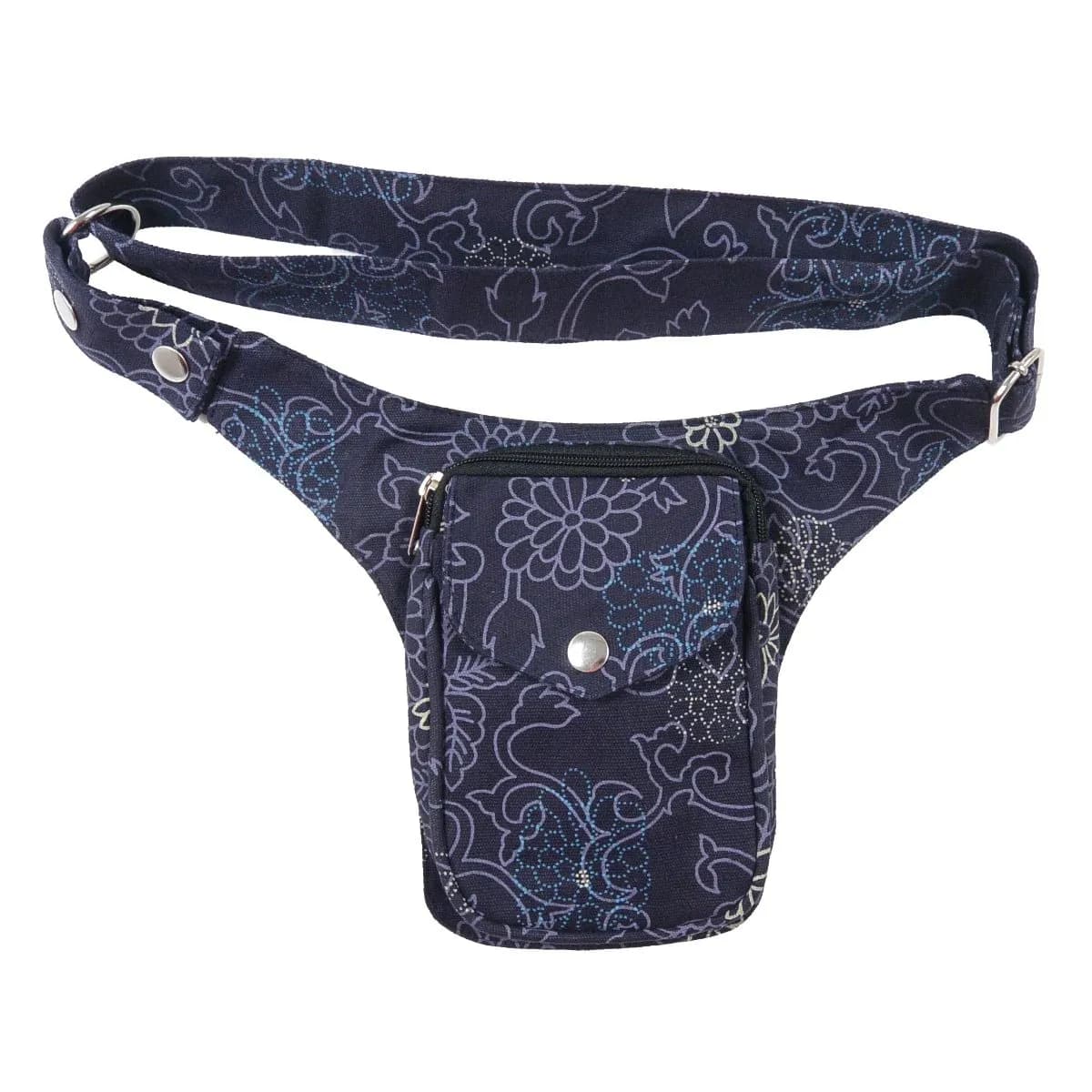 Leckerli-Tasche Hamburg von Nijens "Dunkelblau Floral"